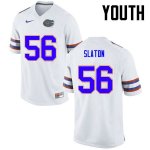 Youth Florida Gators #56 Tedarrell Slaton NCAA Nike White Authentic Stitched College Football Jersey MFP6762EU